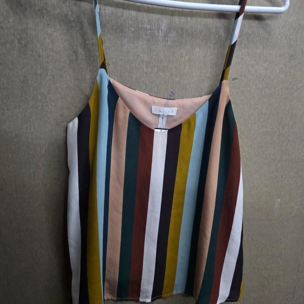 Leith striped cami tank top in a size medium